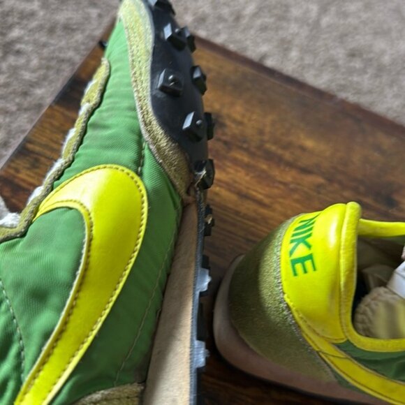 Vintage Nike Waffles Late 1970s/Early 80s MadeIn USA Green Yellow Size 5 - Picture 13 of 16